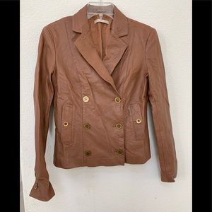 Stefanel brand sheep skin leather jacket size 8